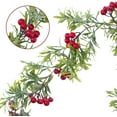 thumbnail image 2 of MAMOWEAR Red Berry Christmas Garland, 5ft Flexible Artificial Red and Burgundy Berry Garland for Indoor Outdoor Hone Fireplace Decoration for Winter Christmas Holiday New Year Decor, 2 of 7
