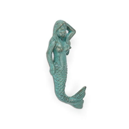 

Abbott Collection AB-27-IRONAGE-288 6 in. Mermaid Wall Hook Verdigris