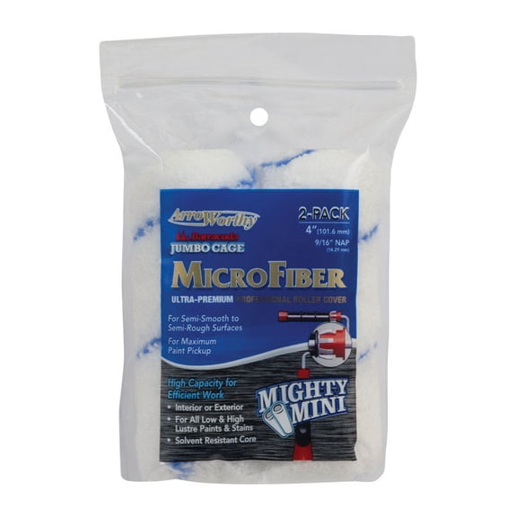 Arroworthy Barracuda Microfiber 9/16 in. x 4 in. W Jumbo Paint Roller Cover For Semi-Smooth to Semi-Rough Surfaces