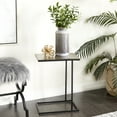 thumbnail image 3 of DecMode 24" x 18" Black Aluminum Contemporary Accent Table, 3 of 10