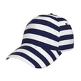 thumbnail image 1 of Fotbe Navy Blue And White Stripes Gorro Clásico de Béisbol, Gorra Ajustable con Broche Snapback, Gorro de Exterior de Algodón Suave, 1 of 6