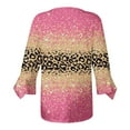 thumbnail image 5 of Dyegold Blouses For Women Dressy Casual 3/4 Flare Sleeve Lace Trim V Neck Floral Print Vintage Tunic Tops Loose Fit Shirts, 5 of 5