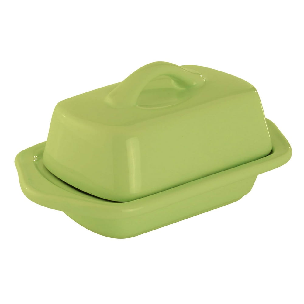 5" Mini Butter Dish Olive Green