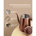 thumbnail image 3 of Dmofwhi 1000W Gooseneck Electric Kettle (1.0L),100% Stainless Steel Bpa Free Electric Tea Kettle With Auto Shut - Off Protection, Pour Over Coffee Kettle For Coffee And Tea-Copper, 3 of 7