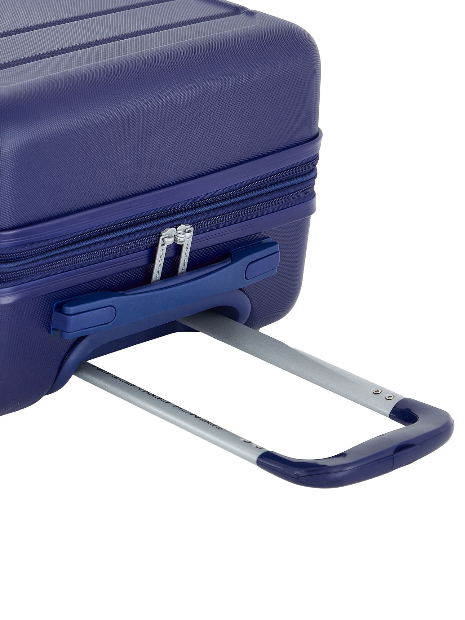 French Connection 22-inch Expandable Rolling Carry-on with Cup Holder, Blue Depths