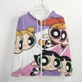thumbnail image 4 of The Powerpuff Girls Zip Up Hoodies Unisex Realistic 3D Print Sweatshirt Long Sleeve Hooded Jacket Coat 5XL, 4 of 8