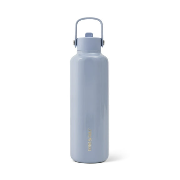 Thyme & Table 24oz Stainless Steel Cleo Bottle with Straw, Glacier Blue