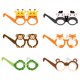 thumbnail image 1 of 12 gafas de sol de animales de la selva, recuerdos para fiestas de cumpleaños, gafas de papel de animales de dibujos animados, accesorios para fotomatón, suministros para fiestas con temática de bos, 1 of 4