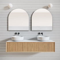 Glass Warehouse Sf-Arc-30X32 Kira 30" W X 32" H Contemporary Arched Framed Bathroom Wall