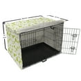 thumbnail image 6 of Floral Dog Crate Cover, Flourishing Leaves on Branches Pattern Botanical Nature Themed Spring Feels, Easy to Use Pet Kennel Cover Small Dogs Puppies Kittens, 7 Sizes, Lime Green White, by Ambesonne, 6 of 6