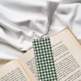 thumbnail image 6 of Kdxio Green White Christmas Tree Lumberjack Plaid Print Metal Tassel Bookmarks,Perfect Gift for Art Lovers and Bookworms Metal Bookmarks for Women, 6 of 8