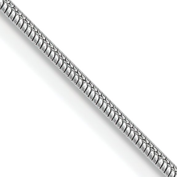 14K White Gold 1.2mm Round Snake Chain 16"