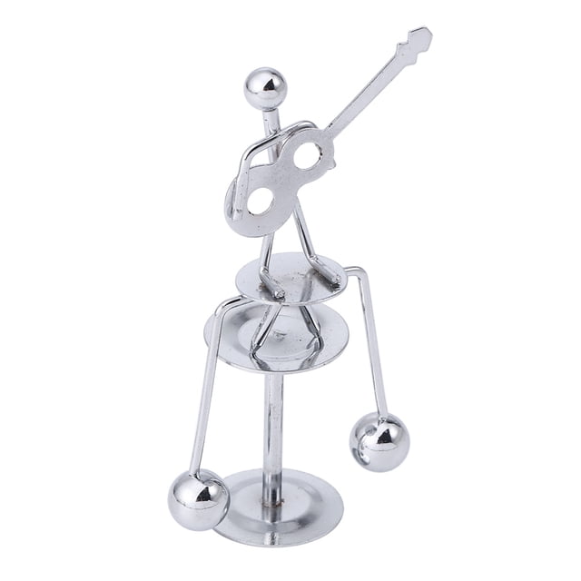 BRIGHTFUFU Creative Little Balance Ball Swinging Tumbler Craft Metal Craft para Home Office Desktop Decoration (Mini Guitar)