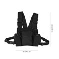 thumbnail image 1 of Black Nylon Chest Bag for Walkie Talkie Storage, Durable Military Bag for Two-Way Radios, Outdoor Sports Kits Accessory Partes Electronicas Octpeak No, 1 of 6