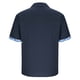 thumbnail image 4 of Ceisia Contrast Panel Linen-Like Shirt Men's Slim Fit Short Sleeve Button-Down Casual Top with Pocket Navy XXXL Gifts, 4 of 6
