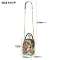 thumbnail image 2 of FORMRS Crossbody Bag for Women Quilted Travel Shoulder Cell Phone Purse with Chain Strap Handbag, Orange Japanese Flowers Pattern, 2 of 7
