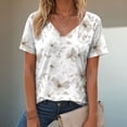 thumbnail image 2 of vigerkar Womens Summer Tops Tunics Casual Short Sleeve Shirts Loose Fit Blouses (White, M), 2 of 9