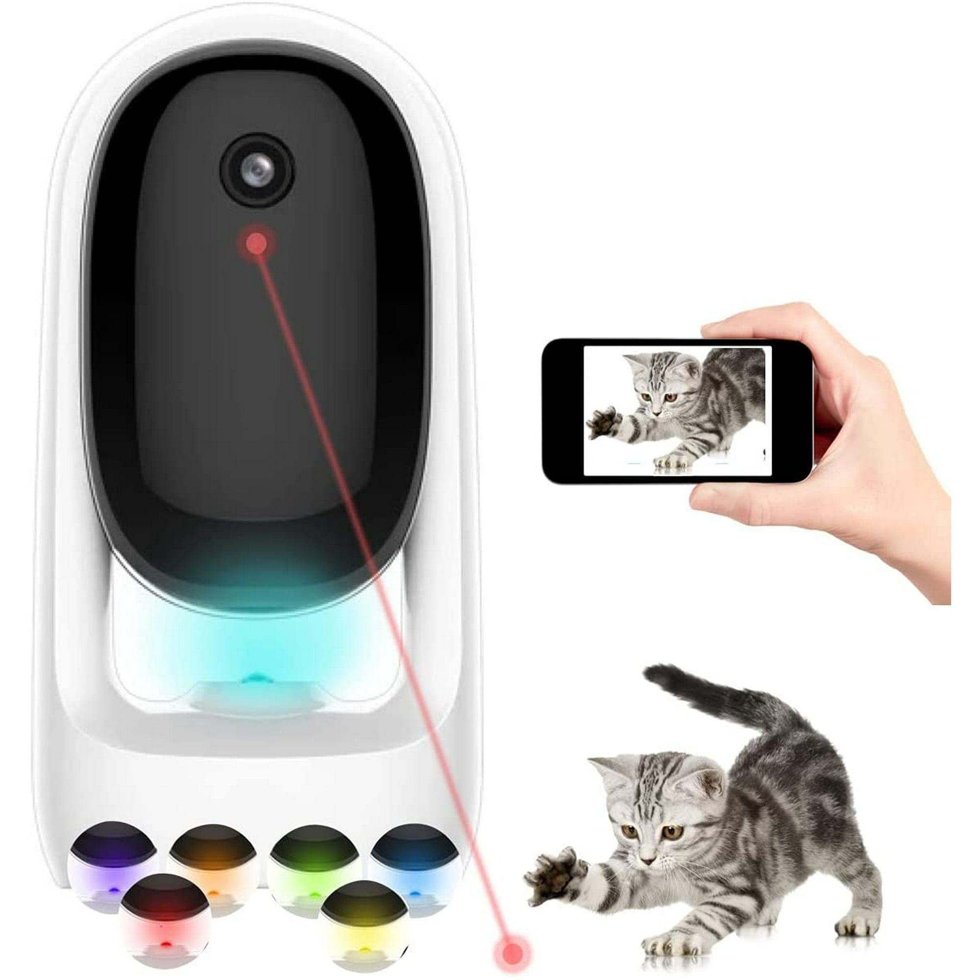Smart Laser Funny Camera for Dog/Cat, Voice Interaction ,7 Colorful Lights Camera Treat Laser Toy,1080p pet Monitor ,Night Vision and 2 Way Audio | Walmart Canada Smart Laser Funny Camera for Dog/Cat, Voice Interaction ,7 Colorful Lights Camera Treat Laser Toy,1080p pet Monitor ,Night Vision and 2 Way Audio | Walmart Canada