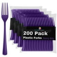 thumbnail image 5 of Exquisite Disposable Plastic Forks, Heavy-Duty, 200 Count, 4 Pack, 5 of 8