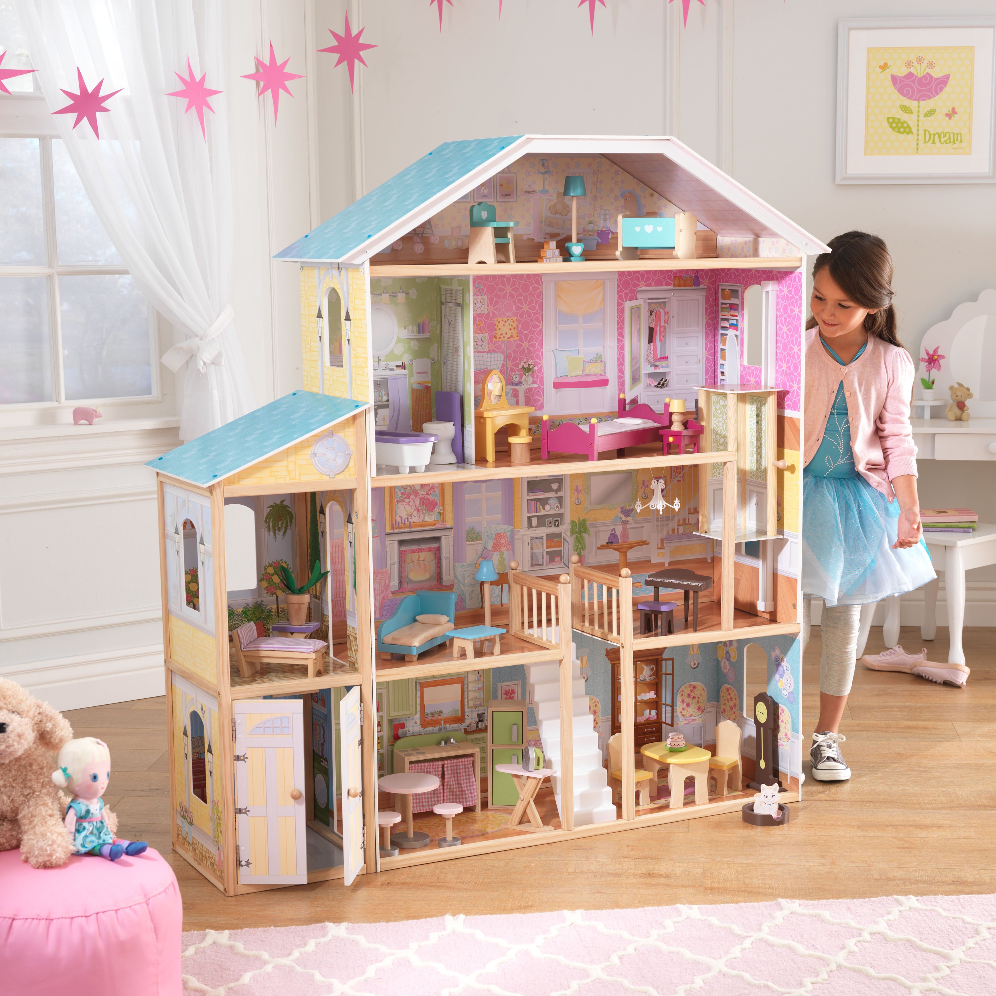 KidKraft Majestic Mansion Wooden Dollhouse with 34 Accessories - image 3 of 9