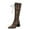 Yellow, variant on Bmisegm Ladies Fashion Leopard Print Pointed Front Lace up Side Zipper Thick High Heel Long Boots Shoes Boots for Women White 9