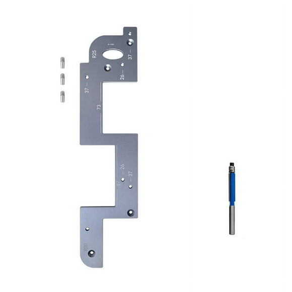Handle Free Slotting Tool Woodworking Tool Wood Groove Tool Wood Grooving Guide for Closet Kitchen Door Cabinet Gray