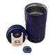 thumbnail image 1 of Taza de café de viaje de 450 ml, taza de café aislada con tapa, vaso de café de acero inoxidable, reutilizable para café caliente/helado , azul, 1 of 9
