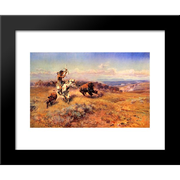 Horse of the Hunter 20x24 Framed Art Print by Charles M. Russell