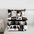 thumbnail image 4 of Erosebridal Plaid Deer Bear Quilt Set Rustic Cabin Twin Bedding Sets Men Lodge Hunting Comforter Set Woodland Bed Set Brown Black White Grey Farmhouse Decor 1 Pillow Case, 4 of 7