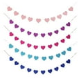 thumbnail image 3 of OUNONA Felt Heart Bunting Banner Wedding Party Home Decoration 110 inch (Pink), 3 of 8
