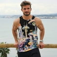 thumbnail image 6 of Cauagu Cute Mushroom Landscape Print Men's Sleeveless Muscle Shirts,Tank Tops Quick Dry Workout Tank Top Gym Muscle Tee Fitness Bodybuilding T Shirt for Men-4X-Large, 6 of 7