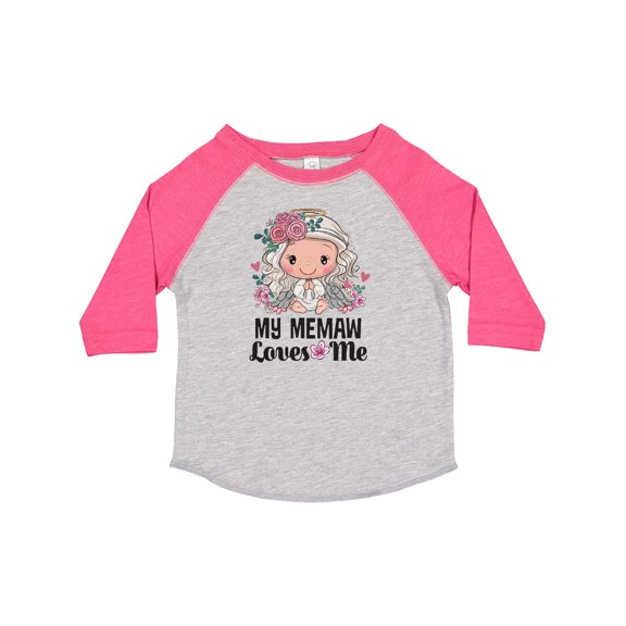 Inktastic My Memaw Loves Me Granddaughter Angel Girls Toddler T-Shirt