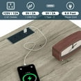 thumbnail image 6 of Resenkos Wood Nightstand With Charging Station, Bedside Table With Wood Drawers And Open Shelf, Night Stand With Storage For Bedroom, Gray, 6 of 12