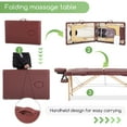 thumbnail image 5 of YRLLENSDAN Foldable Massage Table with Bed Cover,Bolsters and Side Storage Bag,Portable Massage Bed for Physical Therapy Waxing Reiki Spa Lash Tattoo Facial Beauty,Red, 5 of 7