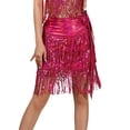 thumbnail image 4 of Daznico Belly Dance Fringe Scarf Skirt with Sequins and Metallic for Performance and Practice,Mardi Gras Clothing,One Size, 4 of 4