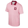 thumbnail image 2 of Men's Colosseum White Indiana Hoosiers Print Stripe Polo, 2 of 3