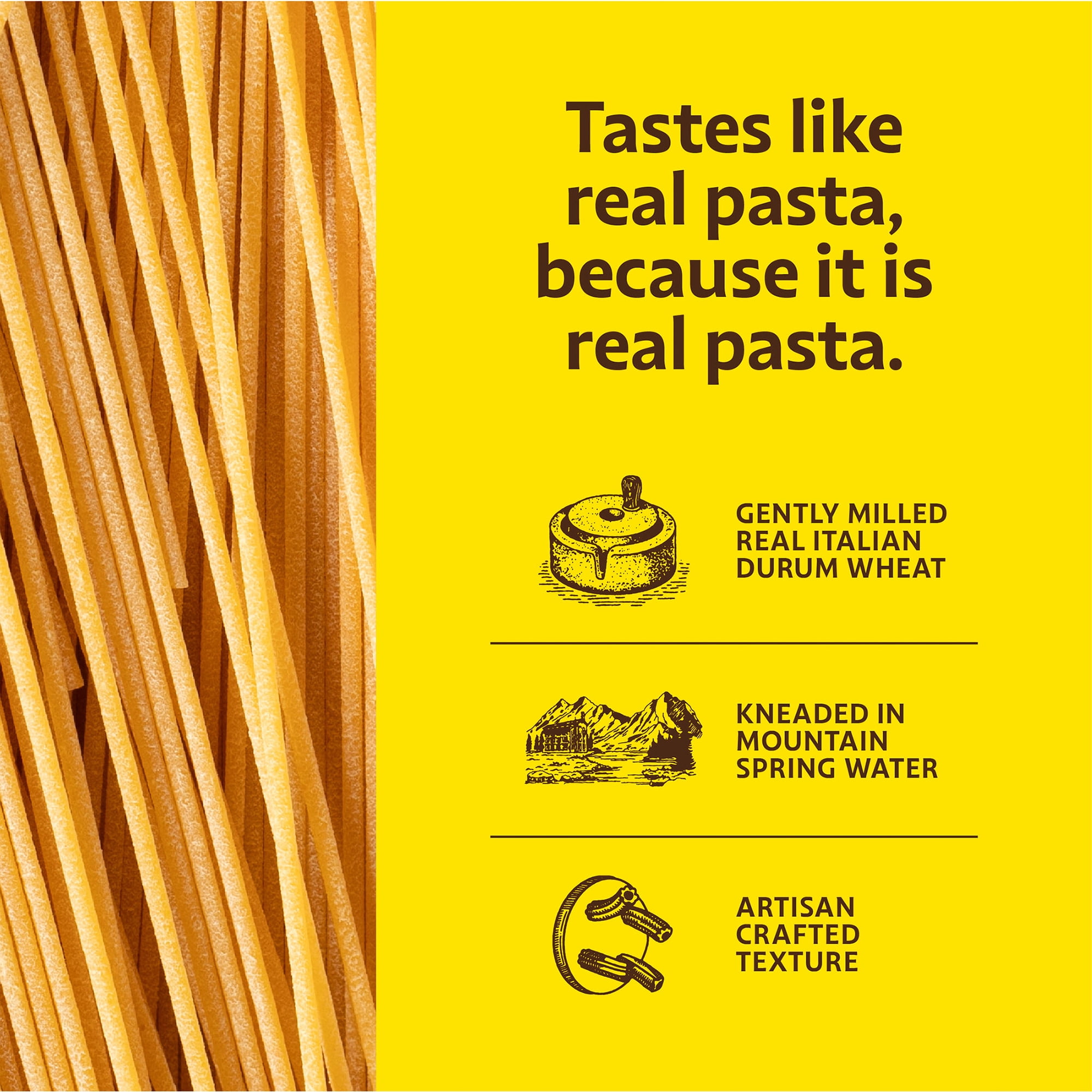 (3 pack) Brami Spaghetti High Protein Pasta, 21g Protein, High Fiber, Shelf-Stable Noodles, 12 oz Box
