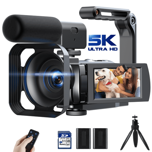 Campark 5K Camcorder Video Camera 3" Touch Screen 56MP Vlogging Cameras for YouTube with Microphone