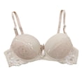thumbnail image 2 of Ynynloco Women's Lace Bra Push Up Bras Lift Up Plunge Underwire Unlined Everyday Bras Lingerie, 2 of 4