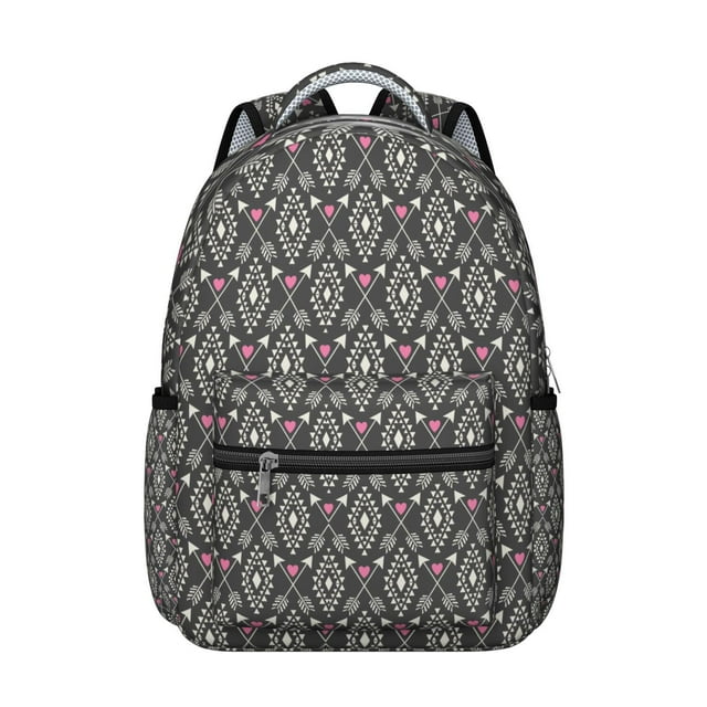 Boho Chic Vintage Fashion School Backpack with Rustic Home Decor Patterns, Wear-Resistant Material, Adjustable Shoulder Straps, Large Capacity Backpack for Student’ Outdoor Activities