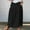 Black, variant on absuyy Long Skirts for Women Plus Size with Pockets Loose Elastic Waistband Pleated Mid Calf Skirt Black Size L