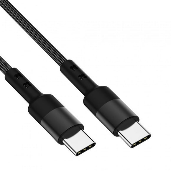 Milaget Câble de Données Universel USB C vers USB C 3.8mm Od Flexible Mâle à Mâle Charge Rapide 100cm Noir