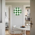 thumbnail image 4 of Wall Clock Green White Buffalo Plaid Clocks PVC Silent Non-Ticking Battery Operated Decorative Classic Checked Round Clock for Home Living Room Kitchen Bedroom Office School Wall Decor 10 Inch, 4 of 9