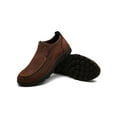 thumbnail image 3 of Gomelly Men's Casual Loafer Slip on Shoes Comfort Lightweight Driving Walking Flats Dark Brown 12, 3 of 9