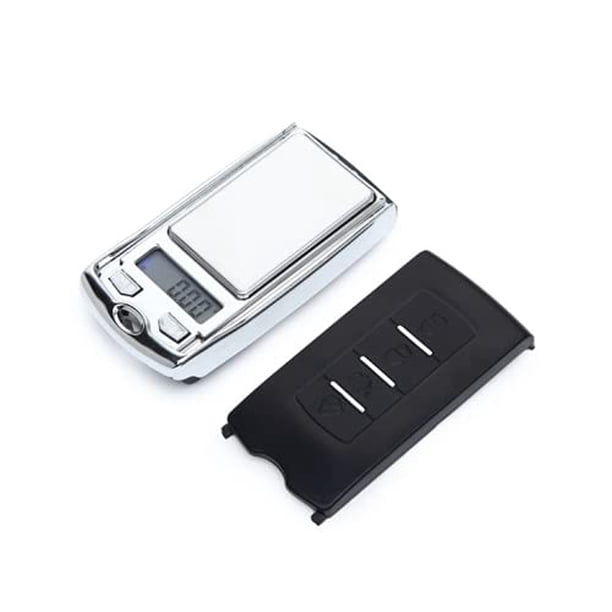 0,01 g / 200 g Mini llave de coche LCD Báscula digital Peso Joyería de bolsillo Báscula de alimentos de hierbas de diamante Báscula electrónica multifunción con forma de llave de coche JM