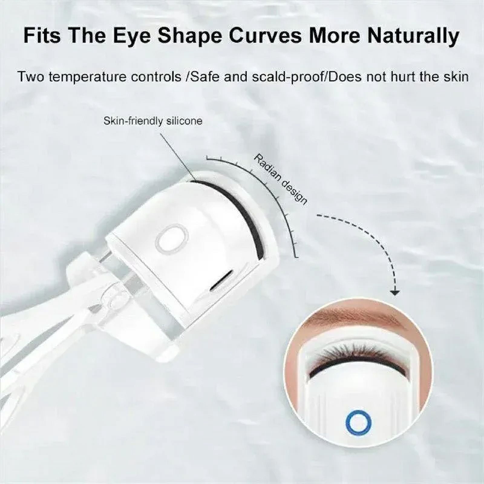CNKESS Factory wholesale  Mini Heated Eyelash Curler Portable Eyelash curler  Rechargeable Heated Eyelash Curler