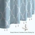 thumbnail image 6 of Light Blue Geometric Quatrefoil Pattern Shower Curtain 72"x84" ,Bathroom Decorative Shower Curtains Set with 12 Hooks,Modern Waterproof Washable Shower Curtain, 6 of 6