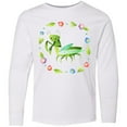 thumbnail image 3 of Inktastic Praying Mantis with Flowers and Leaves Long Sleeve Youth T-Shirt, 3 of 5