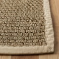 thumbnail image 4 of SAFAVIEH Natural Fiber Arbor Bordered Runner Rug, Natural/Ivory, 2'6" x 14' - Coastal Design, Natural & Ivory, Seagrass, Ideal for Entryway, Kitchen, Living Room, Office, Hallway, 4 of 8