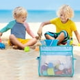 thumbnail image 3 of Mesh Beach Bag Beach Toy Tote Bag Foldable For Family Pool Grocery Storage Net Bag, 3 of 8